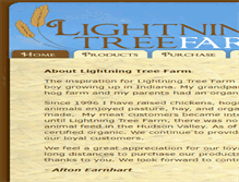 Tablet Screenshot of lightningtreefarmproducts.com